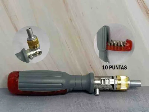 DESTORNILLADOR CON RACHE 10PCS 12638 1