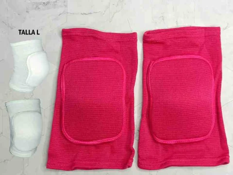 PAR RODILLERA CORTA TALLA L FUCSIA C/PROTECCION 12467FS