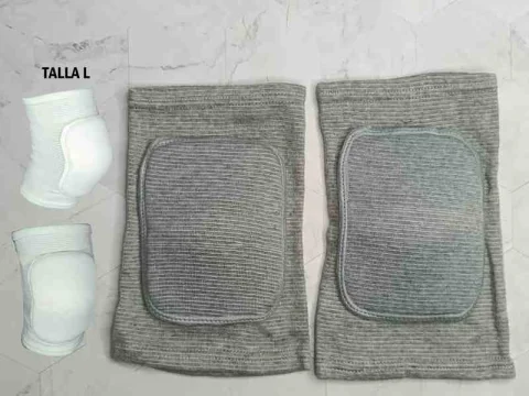 PAR RODILLERA CORTA TALLA L GRIS C/PROTECCION 12467G