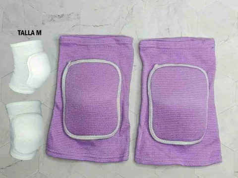 PAR RODILLERA CORTA TALLA M MORADO C/PROTECCION 12466M