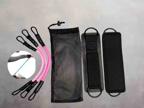 SET NEGRO DE CORREAS VALEO P/TOBILLO+LIGAS PARA GYM 12541N