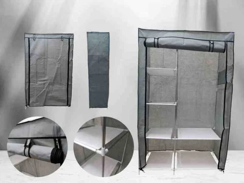 CLOSET 2CUERPOS GREY 105X45X165 R-07- GY