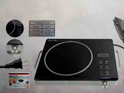 COCINA VITROCERAMICA 2200W INFRARED COOKER NEGRO 110V 12961-N