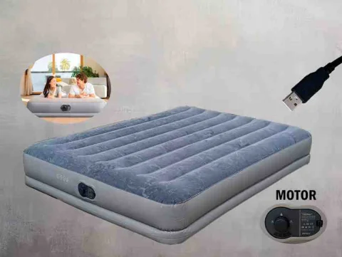 COLCHON AUTOINFLABLE 1.52MX2.03MX30CM 5V- USB INTEX 64114