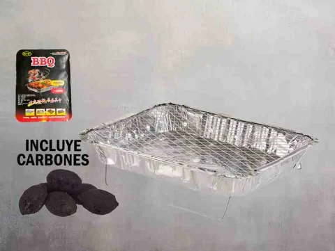 PARRILLERA DESECHABLE BBQ 31X23X5CM SENCILLA 13864-S 1