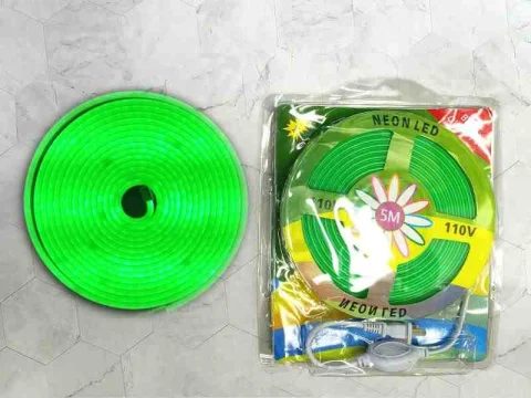 CINTA LED NEON 110V 5M VERDE 12002V