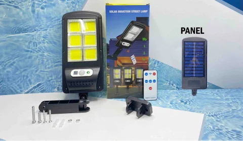 LAMPARA CON PANEL SOLAR 6 CUADROS 2128
