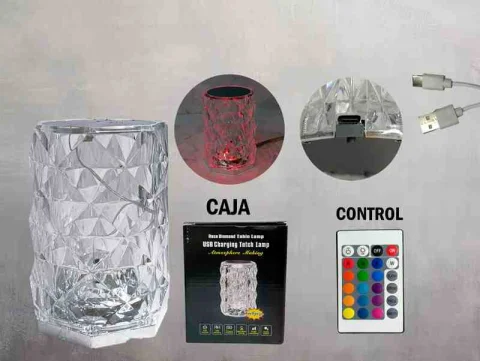 LAMPARA RGB ROSE DIAMOND ROSA PEQ P/MESA 13232-2