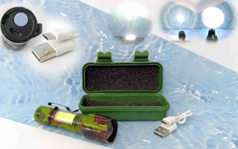 LINTERNA LED ESTUCHE VERDE CAMO-VERDE 1894V