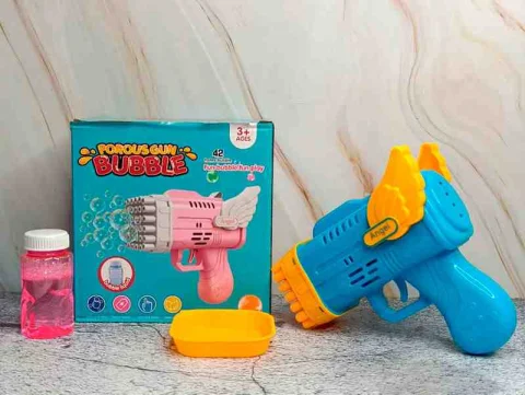 LANZA BURBUJAS C23- 456-10 AZUL T/BAZOOKA 42 HUECOS SIN BAT-4AA 255109AZ 1