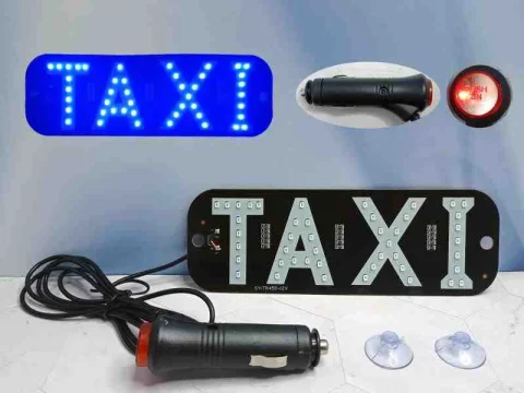 AVISO LED 12V CIGARRERA AZUL TAXI 10605AZ 1