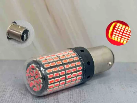 BOMB LED 2C 1157 ROJO+STROBO 144L PLAST 12657R-1157 1