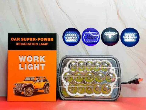 FARO LED 7" 15L WORK LIGHT RECTANG NUBE B/AZ H4 10692AZ 1
