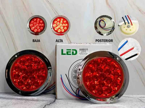 PAR STOP 12V BD- CROM-PLAST REDO 16L ROJO 13.8CM 12281R