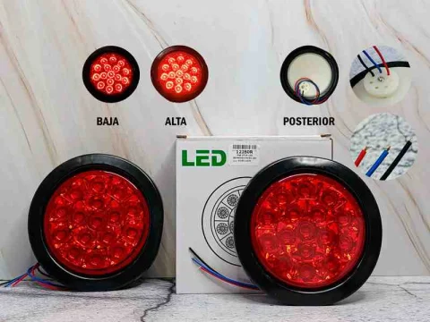 PAR STOP 12V BD- NEGRO REDO 16L ROJO 14CM 12280R