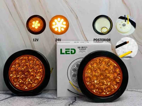 PAR STOP 24V BD- NEGRO REDO 16L AMARILLO 14CM 11396AM