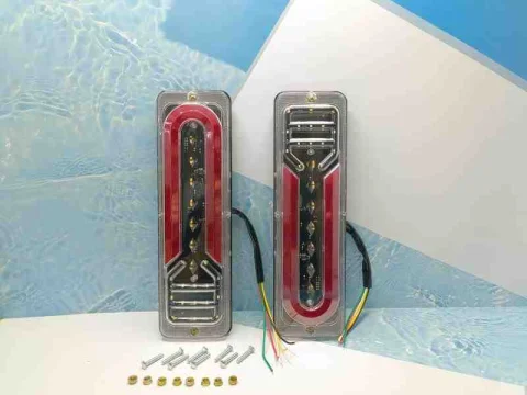 PAR STOP TIPO U 12-24V BASE METALICA 30X9CM 11407