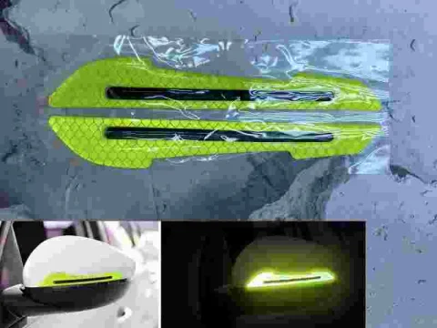 PAR PEGATINA VERDE RETROVISOR/MANILLA 11192V 1