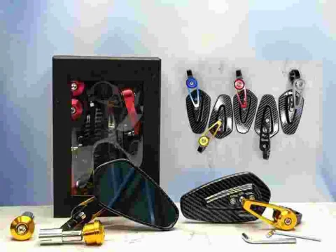 PAR RETROVISOR CAJA NEGRA RAYAS PARA MOTO 5C 11693 1