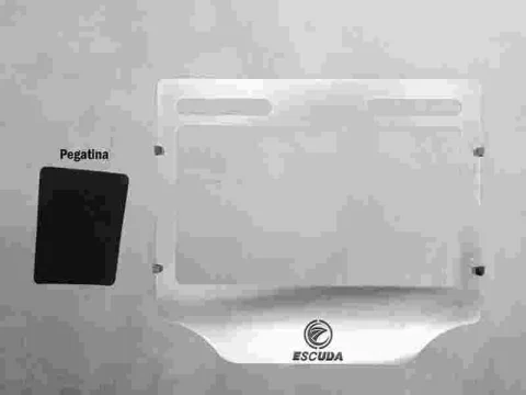 PORTA PLACA P/MOTO ESCUDA PLATEADA 13373-E 1