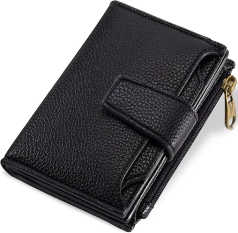 Billetera Tarjetero Cartera Monedero para Dama / Modelo D1 / Negro