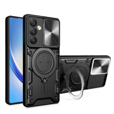 Samsung Galaxy A55 5G / Forro Anillo Metalico An1 / Negro 1