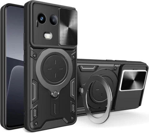 Realme 11 5G / Realme 11x 5G / Forro Anillo Metalico An1 / Negro 1