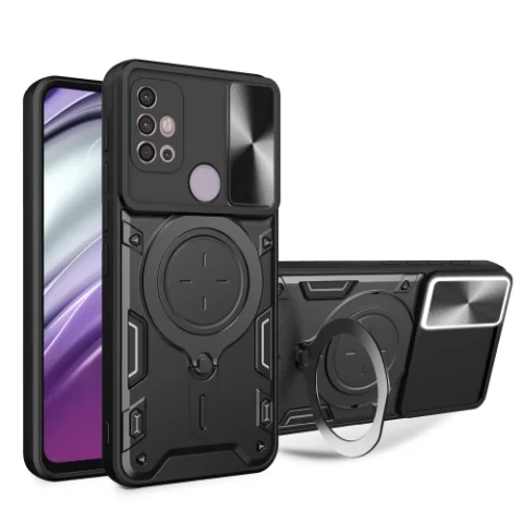 Motorola Moto G52 / Forro Anillo Metalico An1 / Negro 1