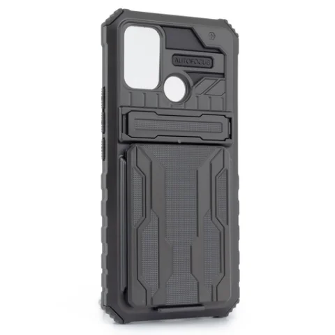 Realme 7i / Realme C17 / Forro Tarjetero con Stand / Negro