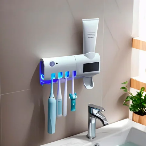 DISPENSADOR UV CREMA Y CEPILLOS