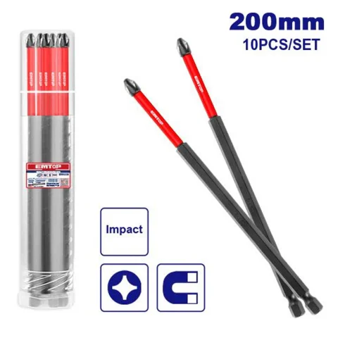 ESBTMPH263 SET 10PZAS PUNTA DESTORNILLADOR IMPACTO 150MM 1