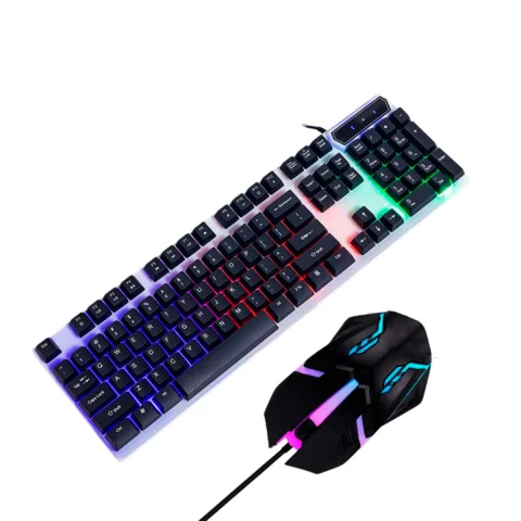 KIT MOUSE TECLADO D500 NEGRO RETROILUMINADO