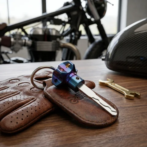 LLAVERO CABEZAL MOTOCICLETA DE TITANIO