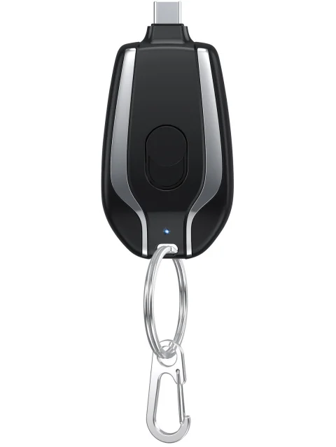 LLAVERO POWER BANK NEGRO V8 MICRO USB
