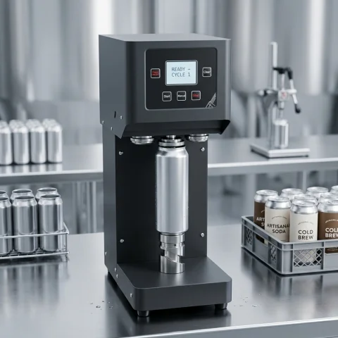 MAQUINA SELLADORA DE LATAS INTELIGENTE AUTOMATICA