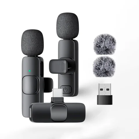 MICROFONO INALAMBRICO TIPO C X2 + USB 1