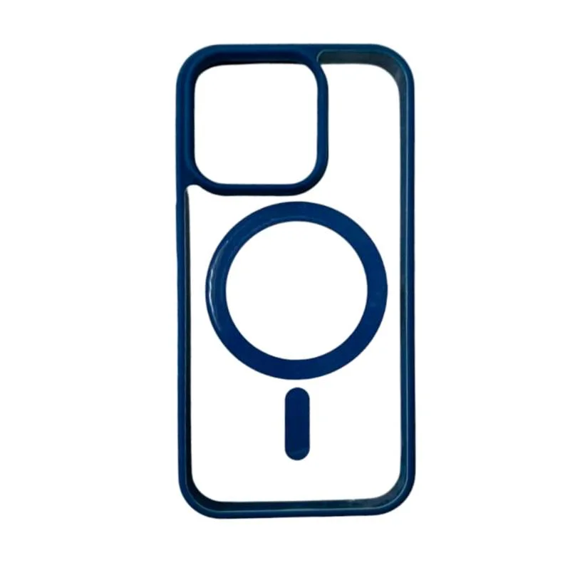 Forro MagSafe De Bordes Azul Marino iPhone 12/12 Pro