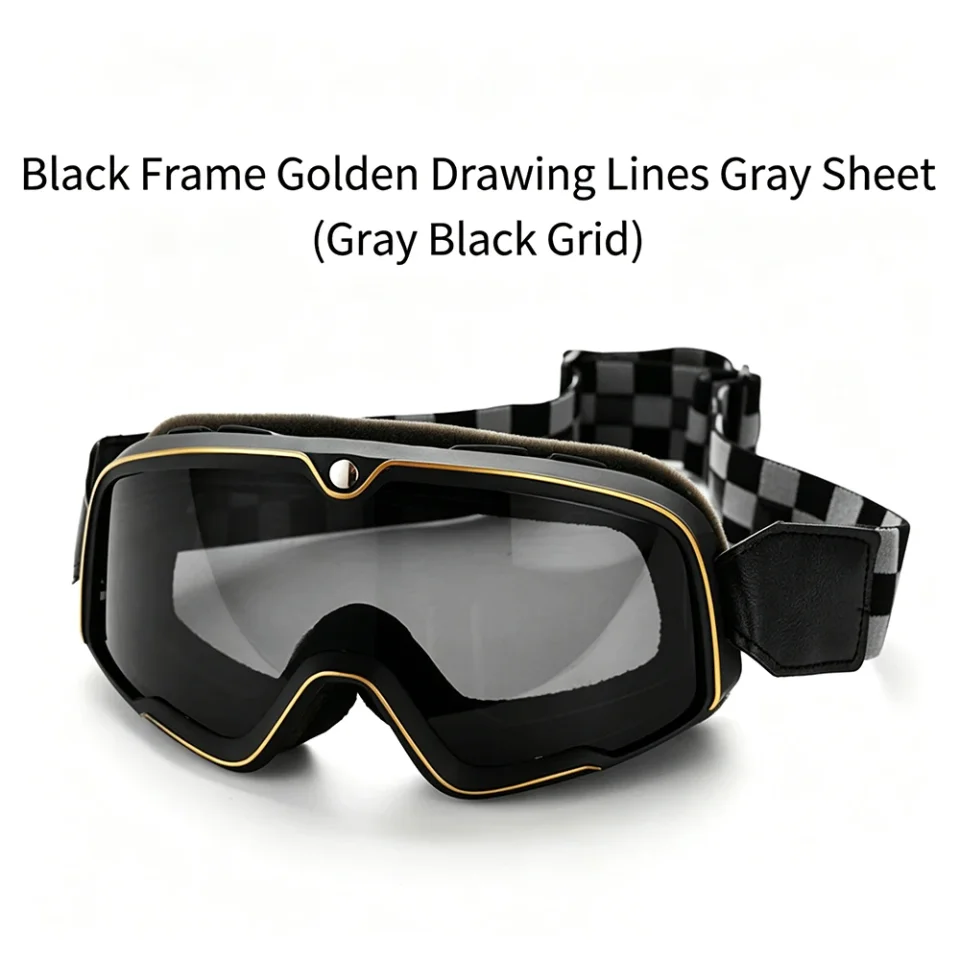 Gafas Retro para Motocicleta 2026, Gafas de Esquí, Gafas de Sol para Motocross, Casco, Carreras, Cafe Racer, Bicicleta de Montaña, ATV