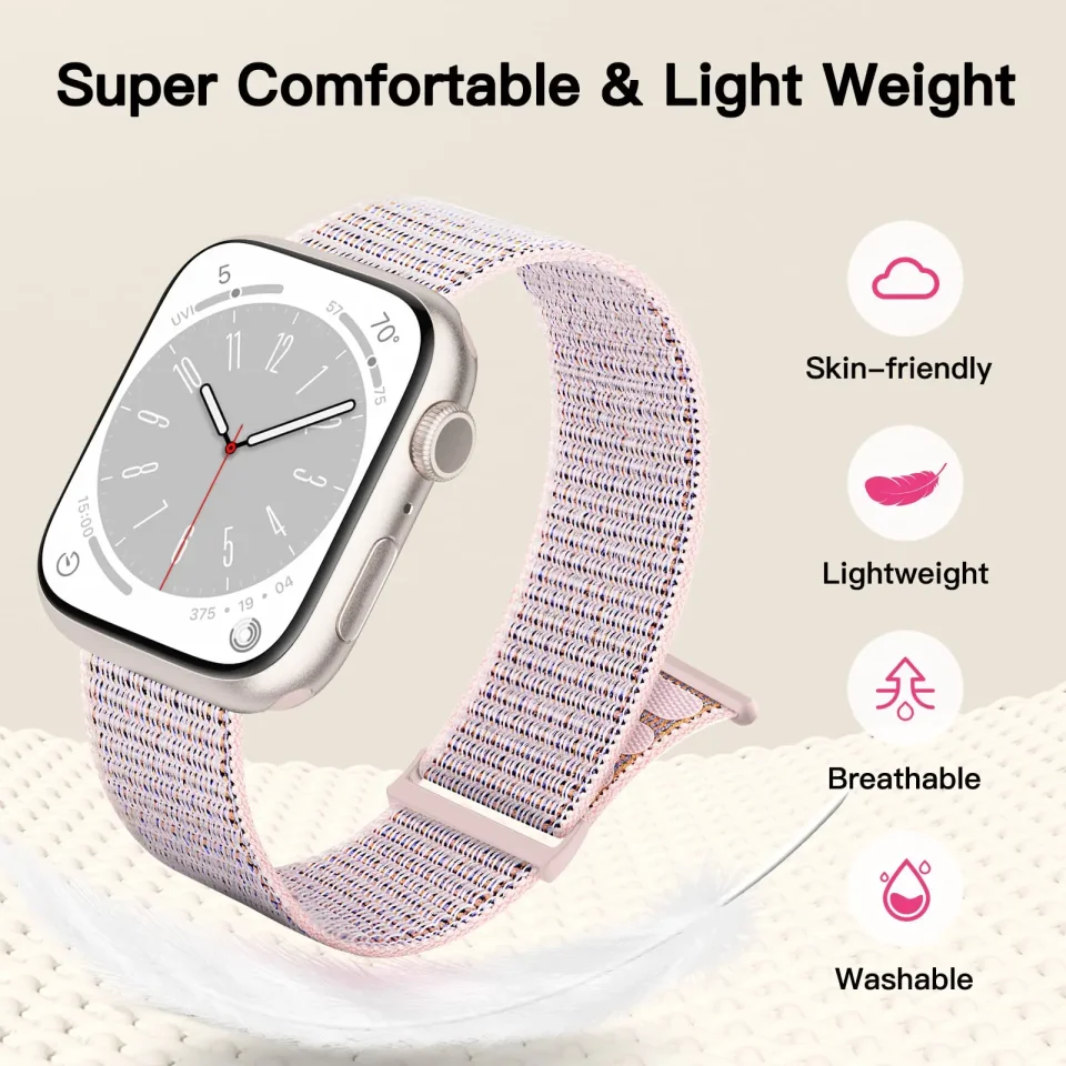Correa de nailon para Apple Watch Band 46mm 40mm 44mm 45mm 42mm 41mm 38mm pulsera inteligente para IWatch Ultra 49mm 8/7/6/SE/5/4