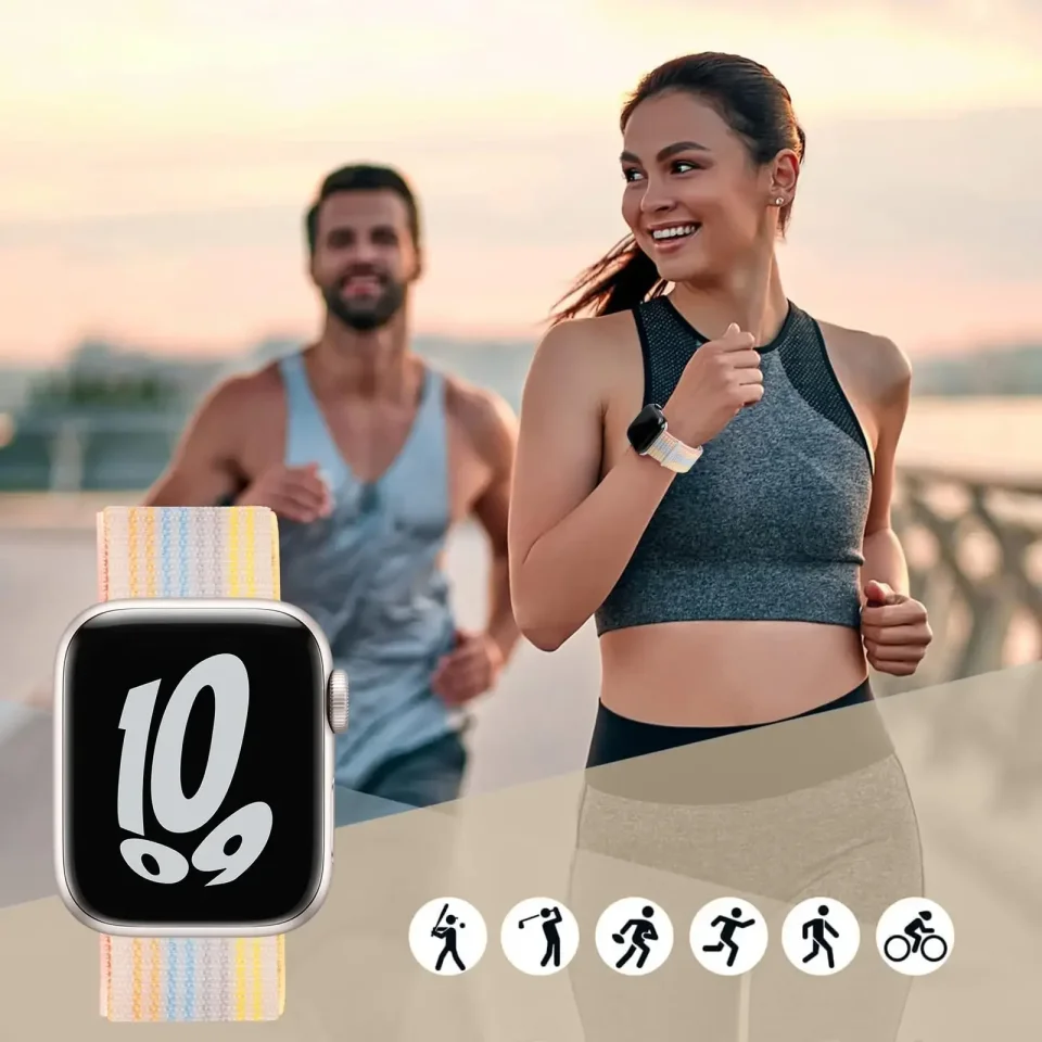 Correa de nailon para Apple Watch Band 46mm 40mm 44mm 45mm 42mm 41mm 38mm pulsera inteligente para IWatch Ultra 49mm 8/7/6/SE/5/4