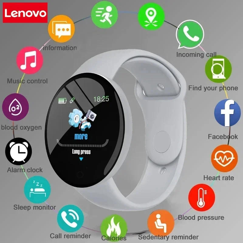 Reloj Inteligente Lenovo 2026 con Pantalla Circular a Color, Múltiples Modos Deportivos, Monitoreo de Frecuencia Cardíaca, Música, Fitness, Pulsera Deportiva NUEVO