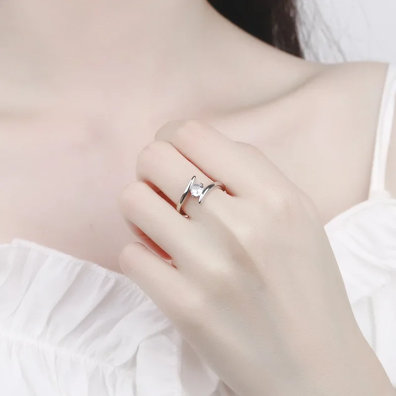 Anillo de Plata de Ley 925 con circonita Simple y generosa, anillos de lujo de alta calidad para mujer, accesorios de joyería fina para boda, regalo de fiesta