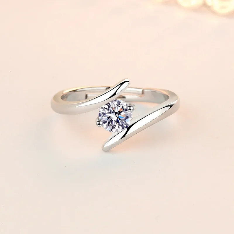 Anillo de Plata de Ley 925 con circonita Simple y generosa, anillos de lujo de alta calidad para mujer, accesorios de joyería fina para boda, regalo de fiesta