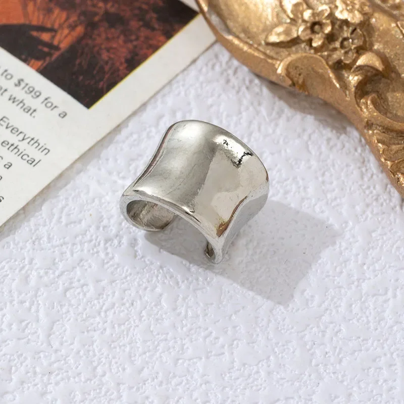Nuevos Pendientes de Oreja Falsos Coreanos, Pendientes de Oreja de Doble Aro, Pendientes Falsos para Mujer y Hombre, Estilo Hiphop, Accesorios de Regalo