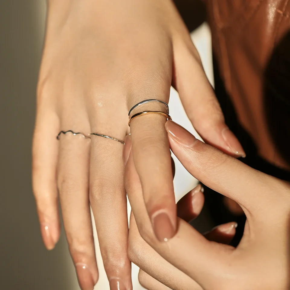 Anillo apilable de Plata de Ley 925 MODIAN, anillos de dedo exquisitos geométricos ondulados clásicos para mujer, joyería de fiesta