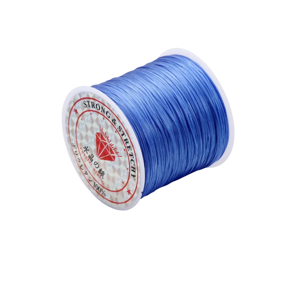 Hilo elástico de 10 metros y 0,7mm, línea de cristal redonda, cordón elástico de goma de nailon, cuerda elástica para fabricación de joyas, pulsera de cuentas