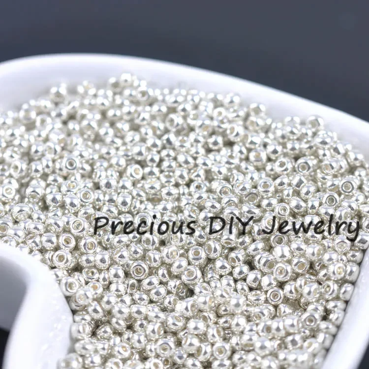 Cuentas espaciadoras de cristal para joyería, Color dorado y plateado, 2mm, 3mm, 4mm, checas, hechas a mano, DIY, BLUV03X