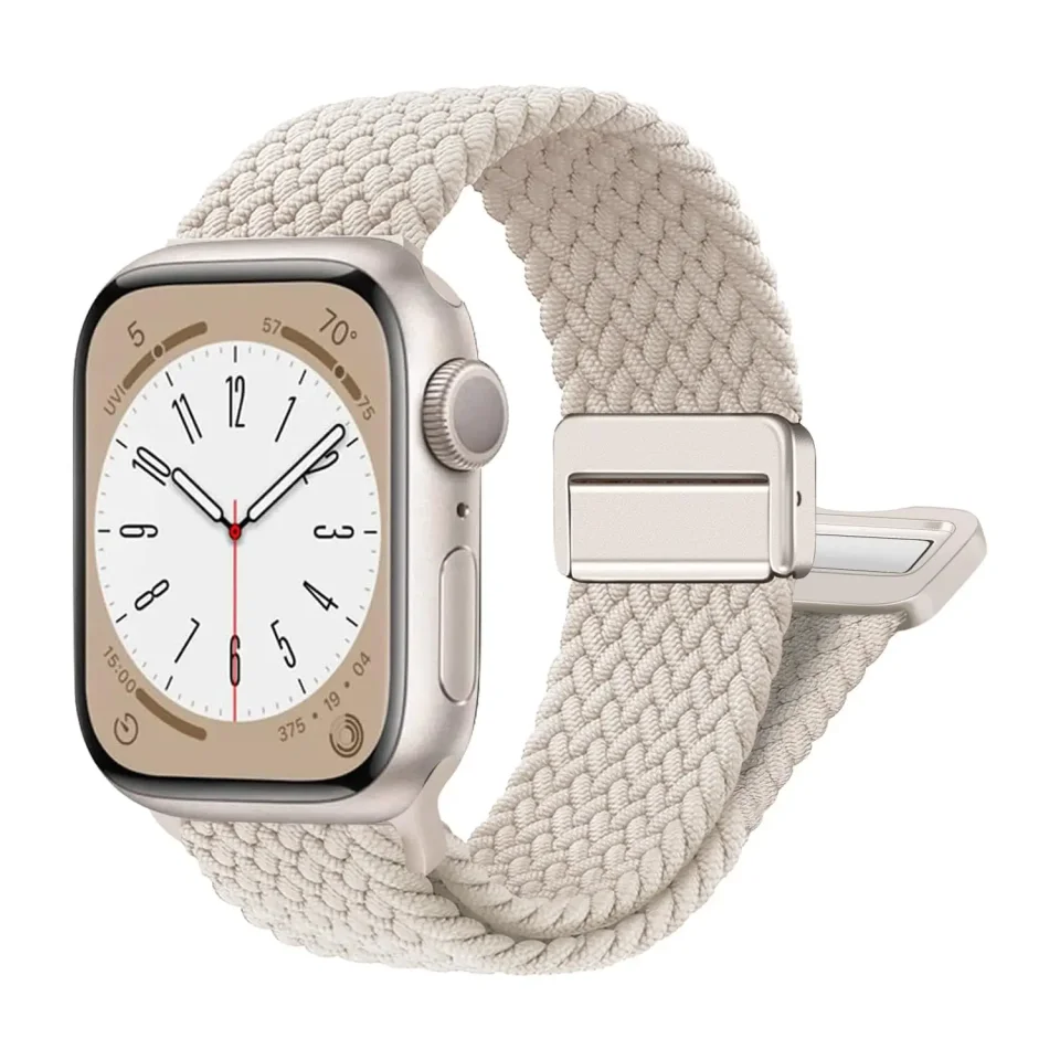 Correa trenzada para correas de Apple Watch 40mm 45mm 41mm 44mm 42/46mm 49mm pulsera magnética iWatch series se 7 5 6 8 9 10 11 Ultra3 2