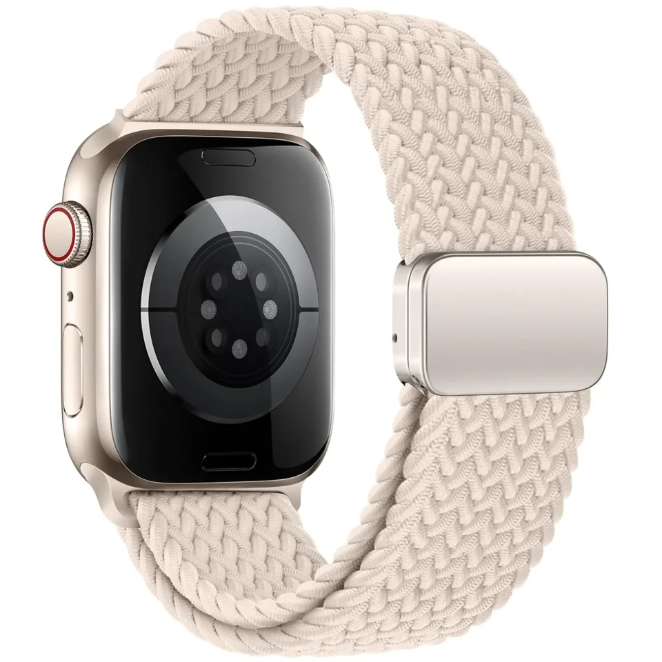Correa trenzada para correas de Apple Watch 40mm 45mm 41mm 44mm 42/46mm 49mm pulsera magnética iWatch series se 7 5 6 8 9 10 11 Ultra3 2