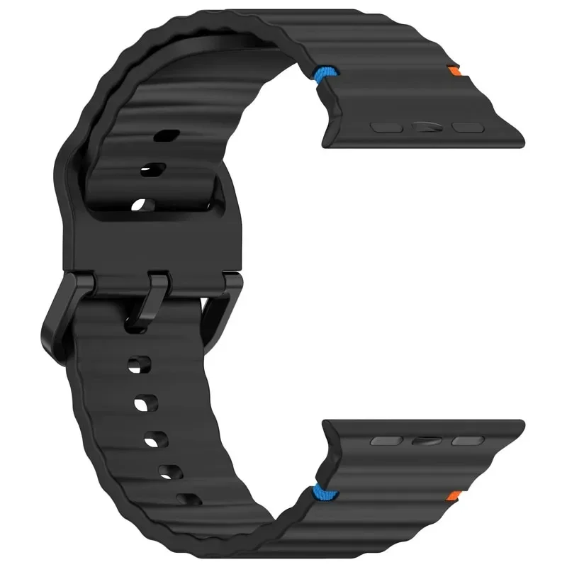 Correa de silicona para Apple Watch de 44mm, 49mm, 40mm, 45mm, 42mm, 46mm, pulsera para iWatch Series 11, 9, 8, 7, 6, SE, 10, Ultra, 3, 2